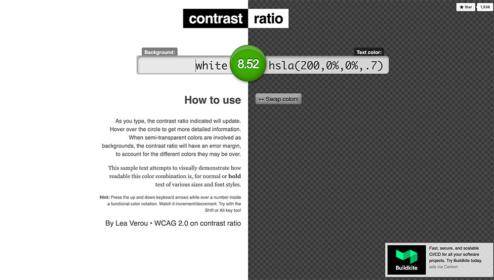 Contrast ratio