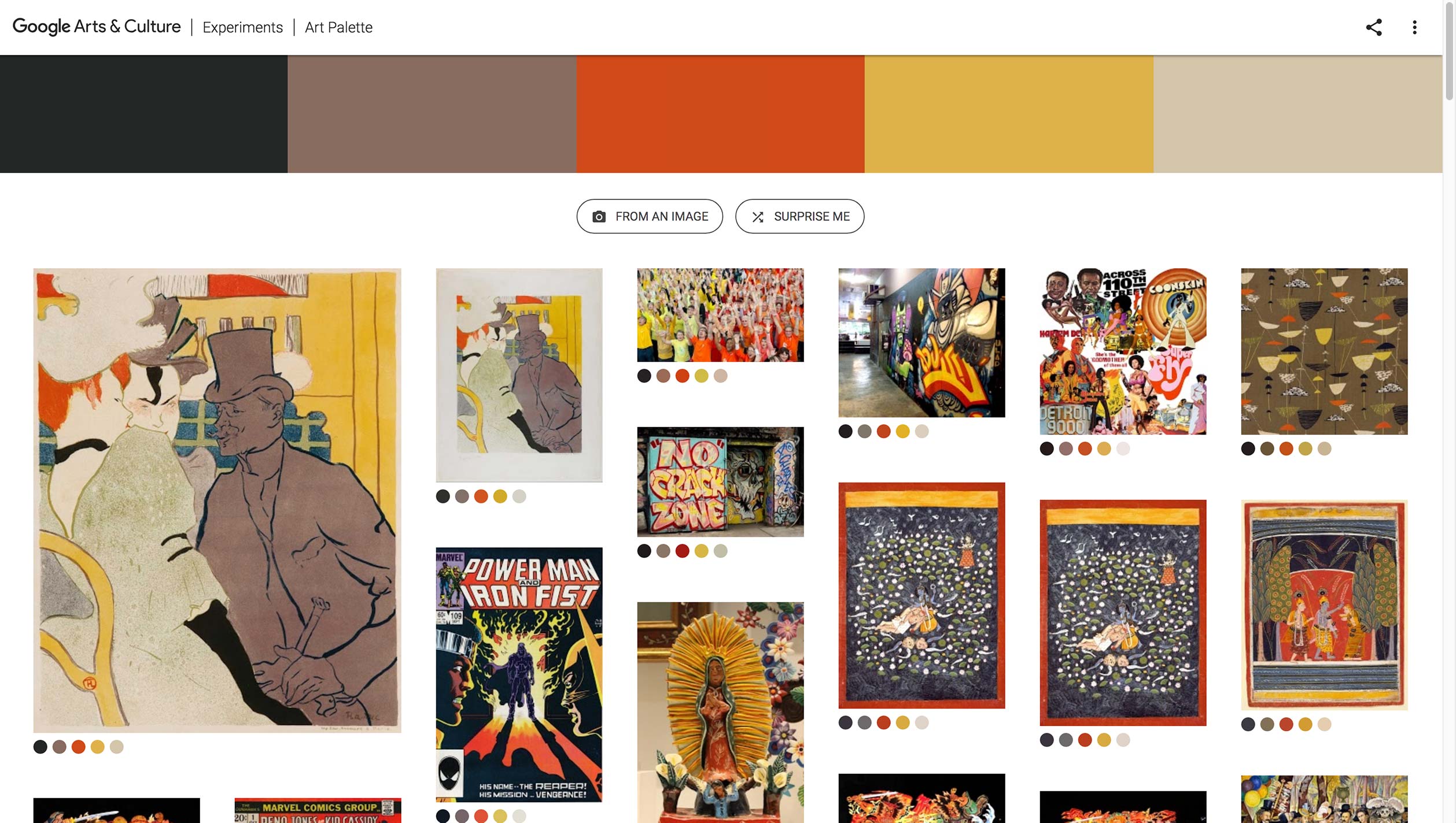 Google arts color